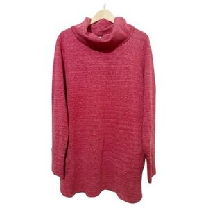 Duluth Red Deux More Double Knit Cowl Neck Women’s Tunic - Size XXL